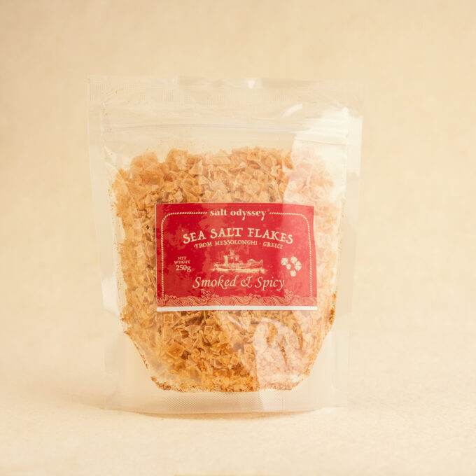 Sare Fulgi Piramidala afumata  picanta 250g