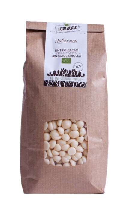 Unt de cacao, virgin, nerafinat -ORGANIC- 1 kg