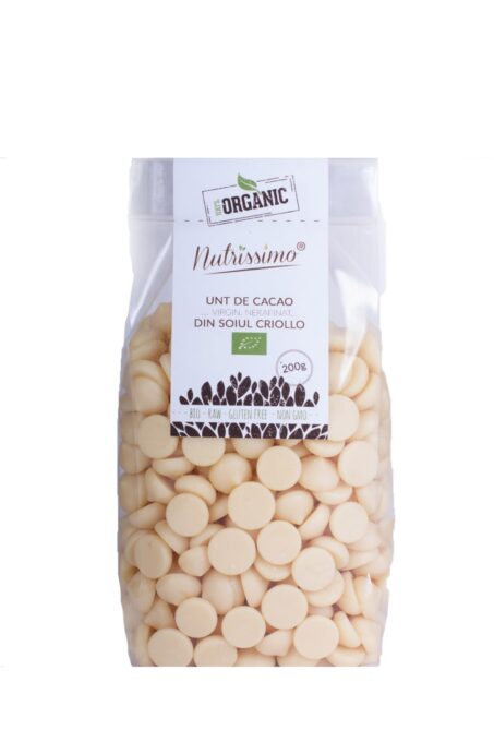 Unt de cacao Criollo, virgin, nerafinat -ORGANIC- 200 g